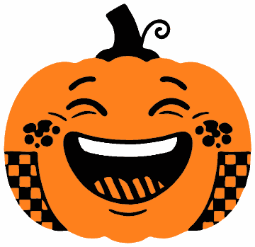 Checker Pumpkin pumpkin SVG cut file and printable Halloween template