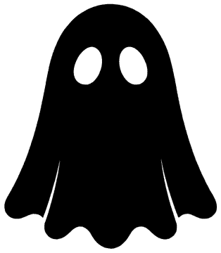 Classic Ghost template, free printable ghost shape to cut out