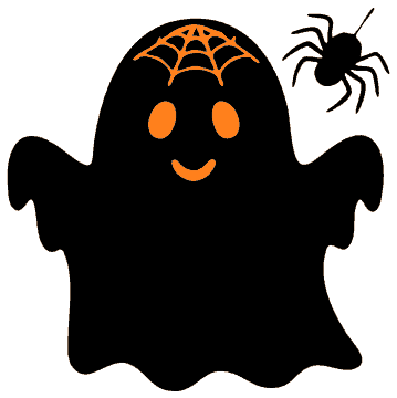Cobweb Ghost template, free printable ghost shape to cut out