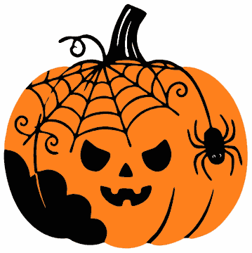 Cobweb Pumpkin pumpkin SVG cut file and printable Halloween template