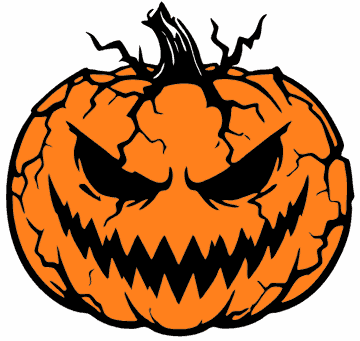 Cracked Jack-o'-Lantern pumpkin SVG cut file and printable Halloween template