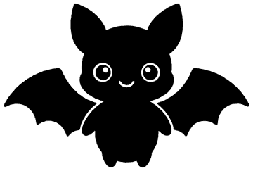 Cute Bat template, free printable bat shape to cut out