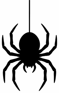 Dangling Spider spider SVG cut file and printable Halloween template