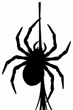 Descending Spider spider SVG cut file and printable Halloween template