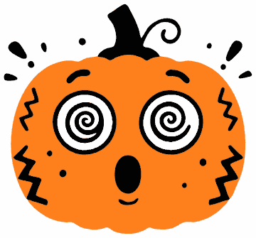 Dizzy Pumpkin pumpkin SVG cut file and printable Halloween template