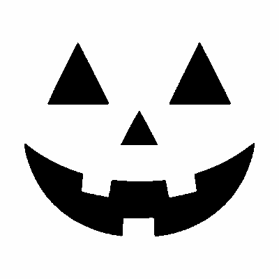 Happy jack jack-o'-lantern face stencil, free printable pumpkin carving template