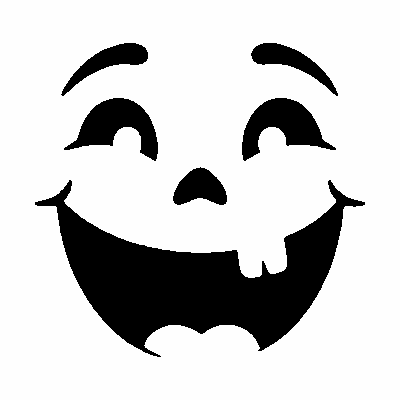 Jolly jack jack-o'-lantern face stencil, free printable pumpkin carving template