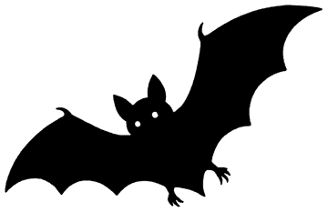 Flying Bat template, free printable bat shape to cut out