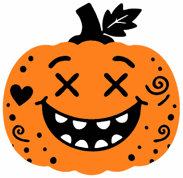 Grinning Pumpkin pumpkin SVG cut file and printable Halloween template