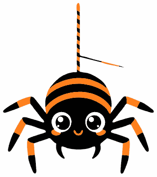 Hanging Spider spider SVG cut file and printable Halloween template