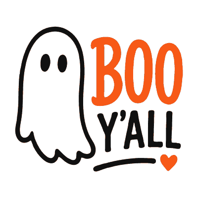 Boo Y'all (big ghost) free Halloween SVG cut file for Cricut and Silhouette