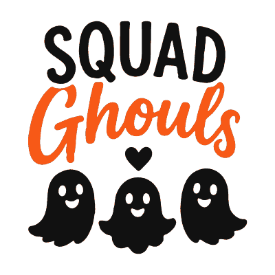 Squad Ghouls free Halloween SVG cut file for Cricut and Silhouette