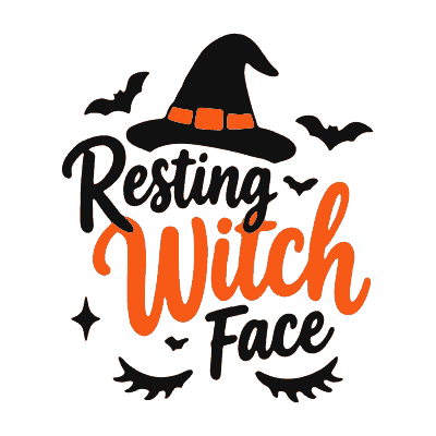 Resting Witch Face free Halloween SVG cut file for Cricut and Silhouette