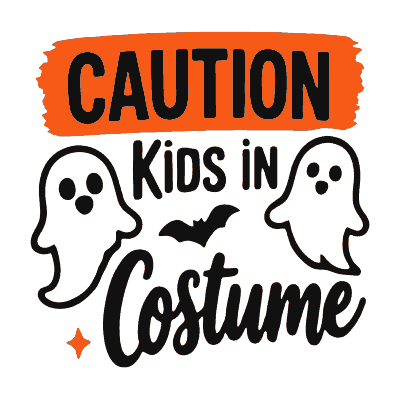Caution: Kids in Costume free Halloween SVG cut file for Cricut and Silhouette