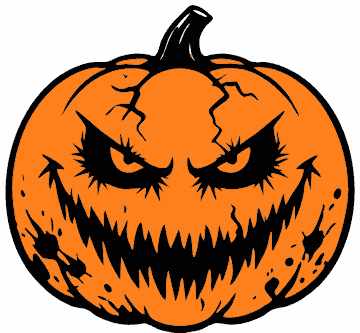 Jagged Jack-o'-Lantern pumpkin SVG cut file and printable Halloween template