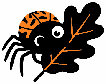 Leaf Spider spider SVG cut file and printable Halloween template