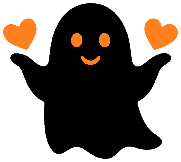 Love Ghost template, free printable ghost shape to cut out