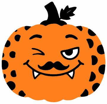 Moustache Pumpkin pumpkin SVG cut file and printable Halloween template
