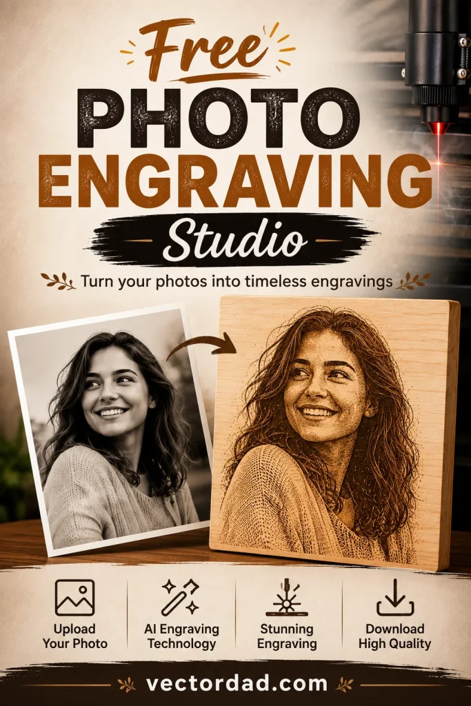 Turn a photo into a laser engraving file with the free online Photo Engraving Studio