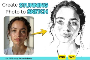 Photo converted into a hand-drawn pencil sketch