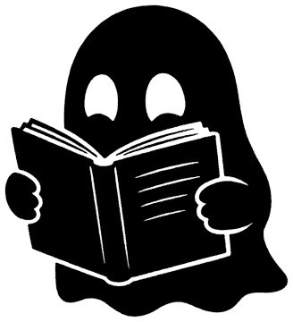 Reading Ghost template, free printable ghost shape to cut out