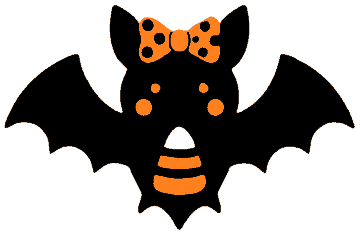 Ribbon Bat template, free printable bat shape to cut out