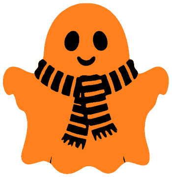 Scarf Ghost template, free printable ghost shape to cut out