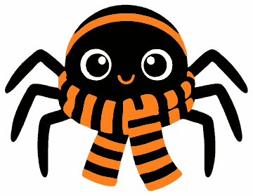 Scarf Spider spider SVG cut file and printable Halloween template