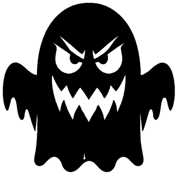 Scary Ghost template, free printable ghost shape to cut out