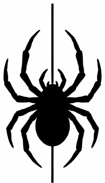Spider on a Silk Line spider SVG cut file and printable Halloween template