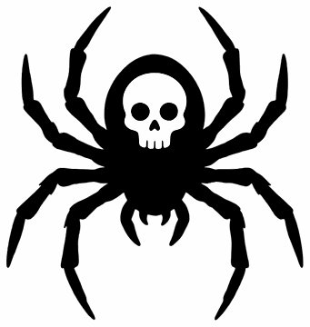 Skull-Marked Spider spider SVG cut file and printable Halloween template