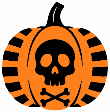 Skull Pumpkin pumpkin SVG cut file and printable Halloween template