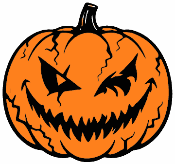 Slashed Jack-o'-Lantern pumpkin SVG cut file and printable Halloween template