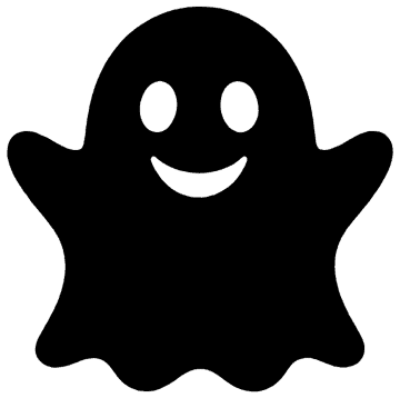 Smiling Ghost template, free printable ghost shape to cut out