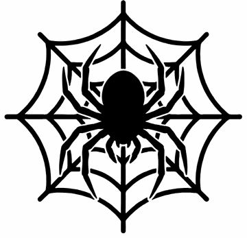 Spider on a Web spider SVG cut file and printable Halloween template