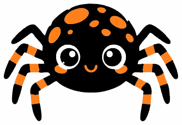 Spotted Spider spider SVG cut file and printable Halloween template