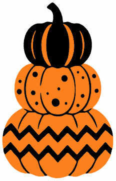 Stacked Pumpkins pumpkin SVG cut file and printable Halloween template