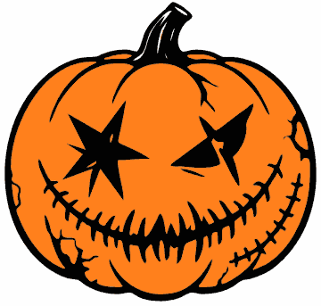 Star-Eyed Jack-o'-Lantern pumpkin SVG cut file and printable Halloween template