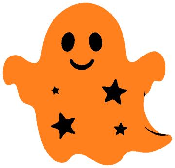 Star Ghost template, free printable ghost shape to cut out