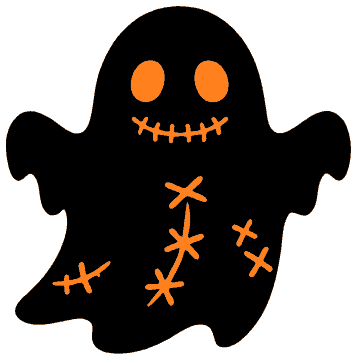 Stitched Ghost template, free printable ghost shape to cut out