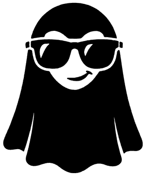 Sunglasses Ghost template, free printable ghost shape to cut out
