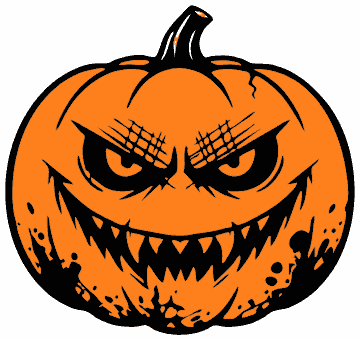 Toothy Jack-o'-Lantern pumpkin SVG cut file and printable Halloween template