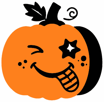 Winking Pumpkin pumpkin SVG cut file and printable Halloween template