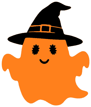 Witch Ghost template, free printable ghost shape to cut out