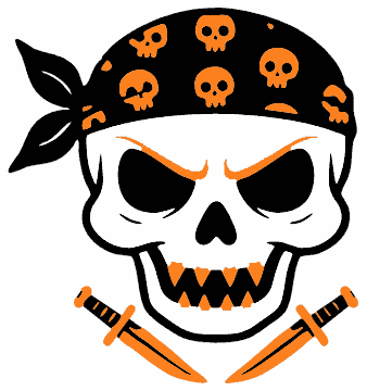 Bandana Skull skull SVG cut file and printable Halloween template