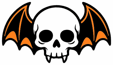 Bat Wing Skull skull SVG cut file and printable Halloween template
