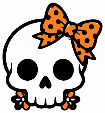 Bow Skull skull SVG cut file and printable Halloween template