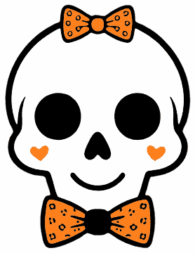 Bow Tie Skull skull SVG cut file and printable Halloween template