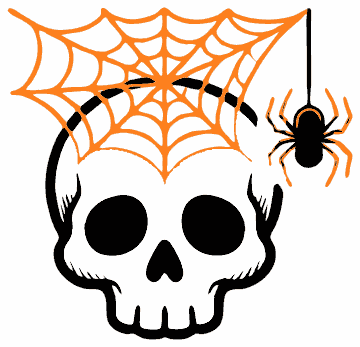 Cobweb Skull skull SVG cut file and printable Halloween template