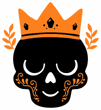 Crown Skull skull SVG cut file and printable Halloween template
